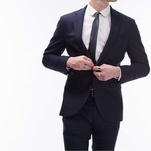 TOPMAN ACACIA BLAZER Navy blue 38r skinny fit